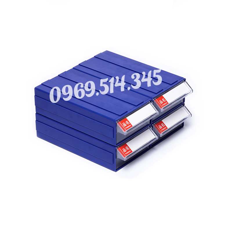 Hộp lắp ghép màu xanh được xếp chồng nhiều tầng