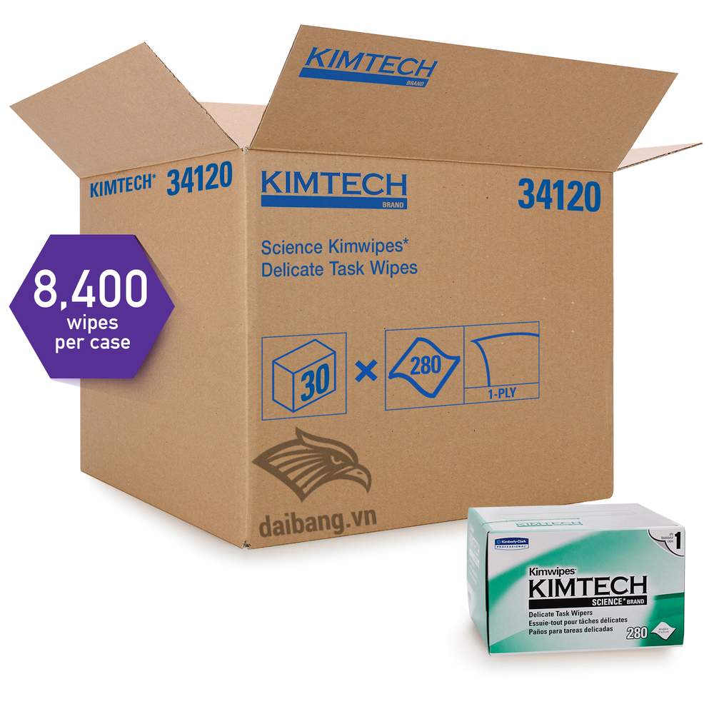 Giấy lau dầu Kimtech Kimwipes 34120 đóng gói 30 hộp/thùng