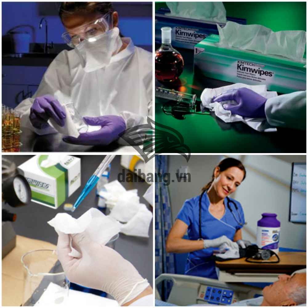 Khăn giấy thấm dầu công nghiệp dùng trong các phòng thí nghiệm của các nhà máy sản xuất dược phẩm, hóa mỹ phẩm,...