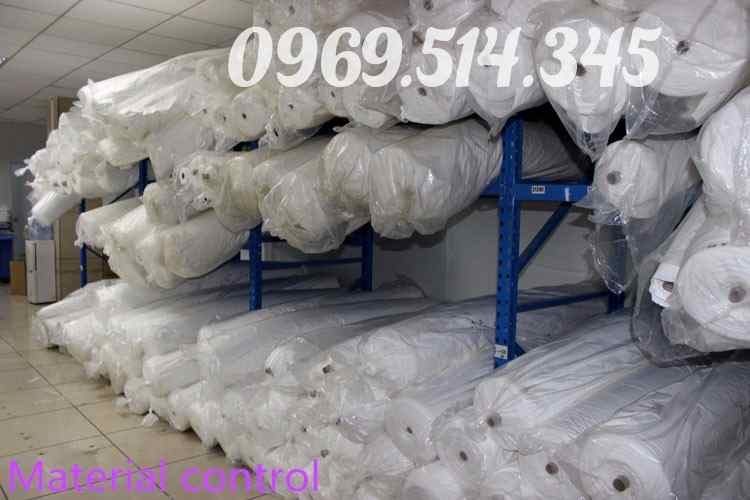 Kho nhiên liệu vải sợi polyester cao cấp, đảm bảo tính chất không dệt