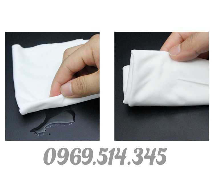 Ảnh thực tế: Test khả năng thấm hút nước tốt không để lại bụi bẩn
