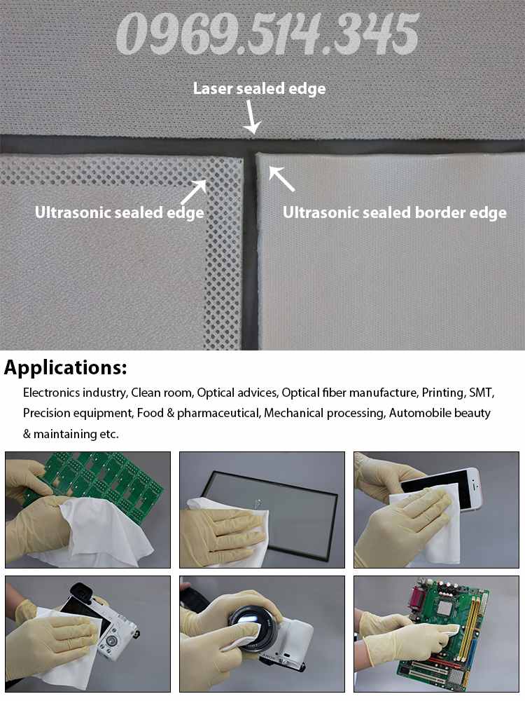 Dụng cụ lý tưởng cho việc làm sạch các thiết bị điện tử và bề mặt nhạy cảm trong phòng sạch