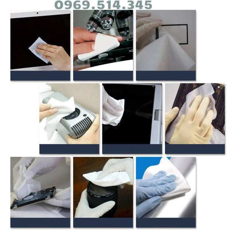 Khăn lau 8006 được dùng rộng rãi trong các ngành công nghiệp điện tử, sản xuất bán dẫn để lau bề mặt sản phẩm chống xước
