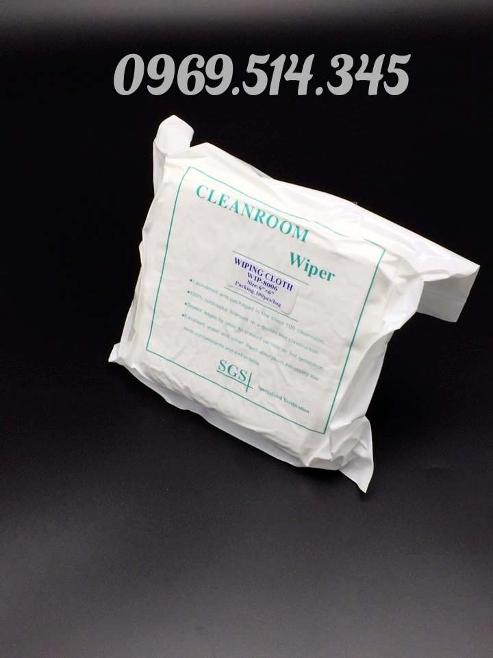 Khăn lau 8006 có kích thước phổ biến nhất là 6*6inch, được đóng gói hút chân không đảm bảo chất lượng