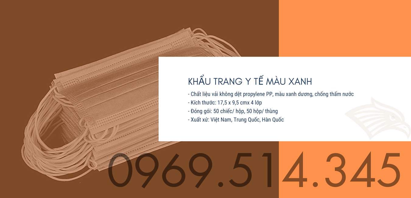 Khẩu trang y tế màu xanh