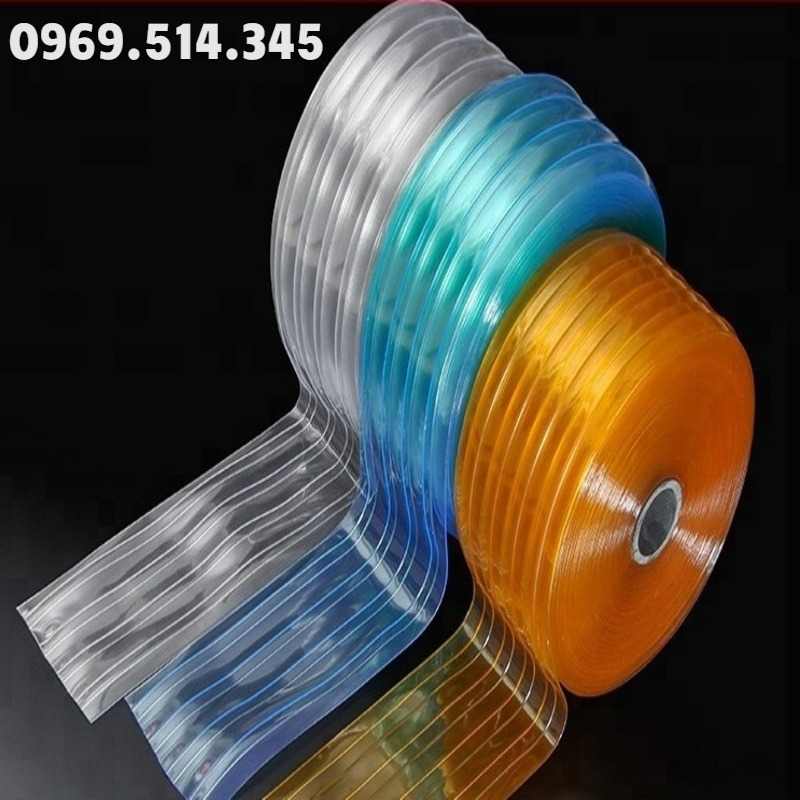 Màn nhựa PVC ngăn lạnh với 3 màu sắc phổ biến là trắng trong, vàng trong và xanh trong