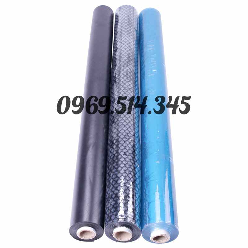 Hình ảnh về 3 màu nền của Thảm PVC mắt cáo: màu trong suốt, đen tuyền và xanh dương phù hợp với nhiều mục đích