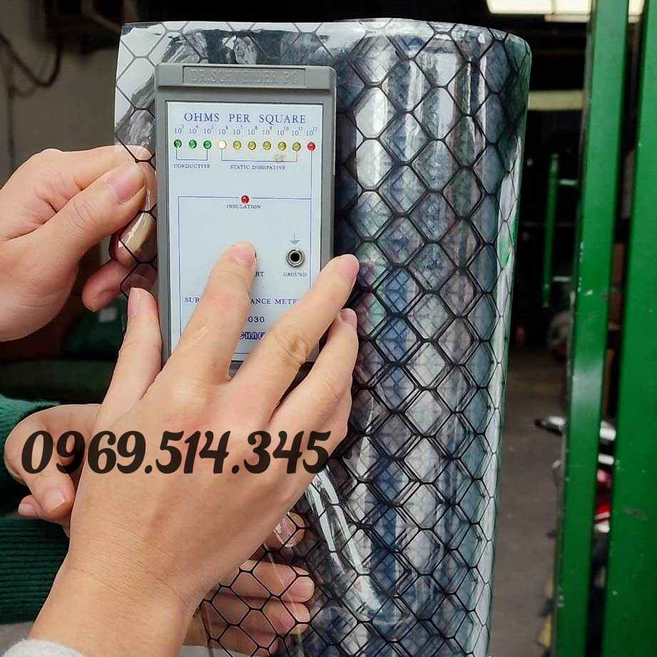 Màng nhựa PVC mắt cáo chống tĩnh điện hiệu quả, bảo vệ thiết bị