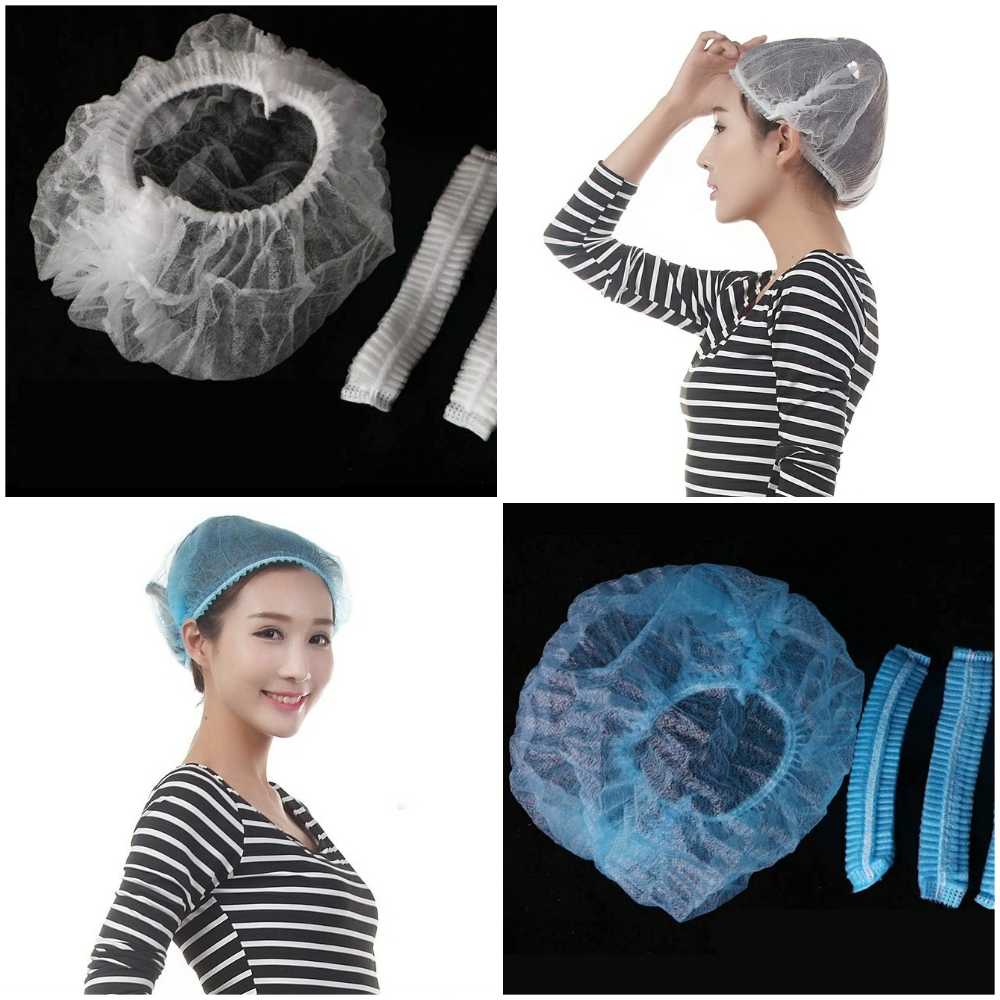 Mũ bọc trùm tóc con sâu phòng sạch - Nón con sâu y tế vải không dệt ĐẠI