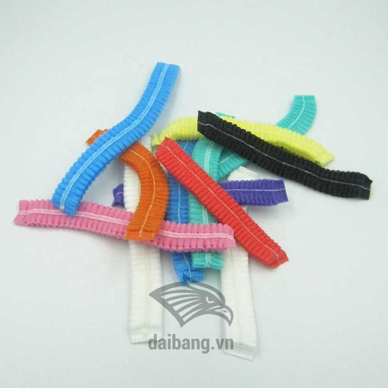 Mũ bọc tóc con sâu chất liệu vải không dệt thoáng mát đa dạng kích cỡ, màu sắc