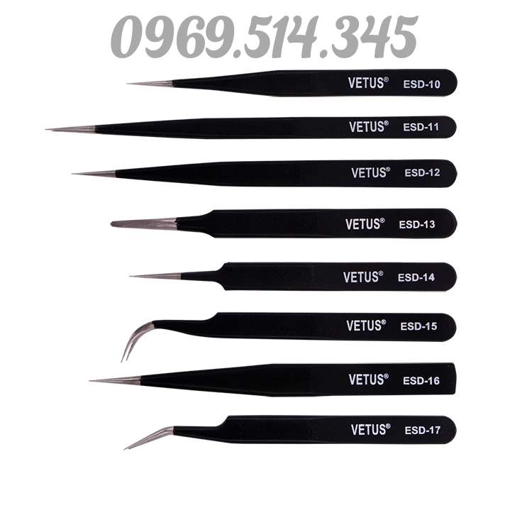 Kẹp chịu nhiệt phủ đen với các đầu khác nhau "phù hợp với từng khâu sử dụng