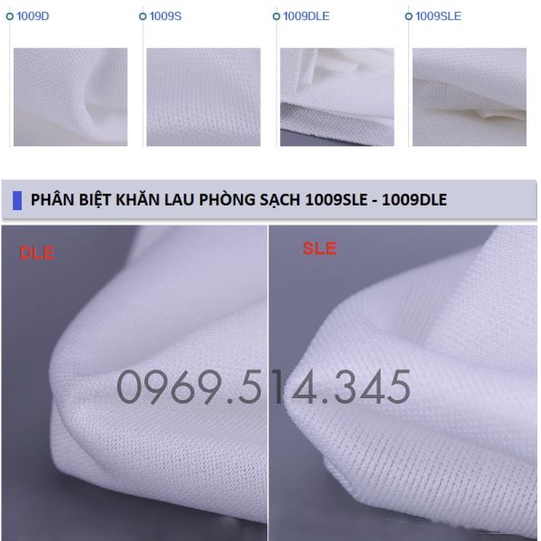 Các mã Khăn lau phòng sạch 1009 tại thị trường Việt Nam