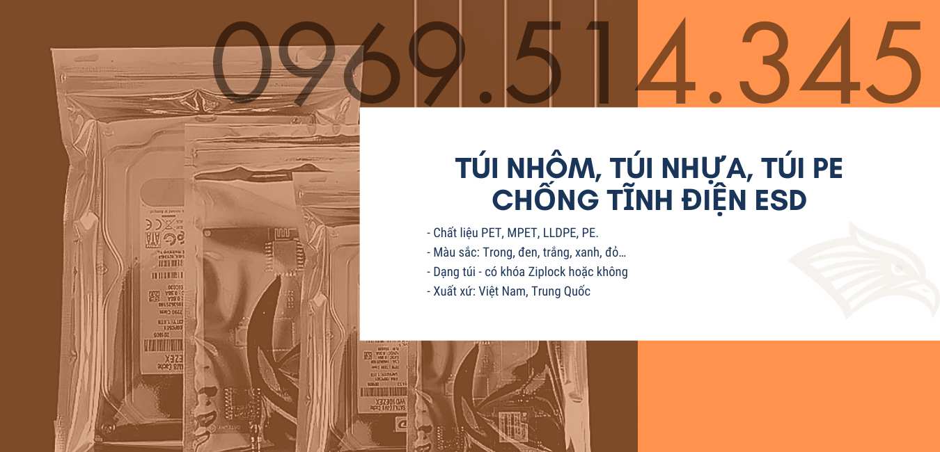 Túi nhôm, Túi nhựa, Túi PE chống tĩnh điện ESD