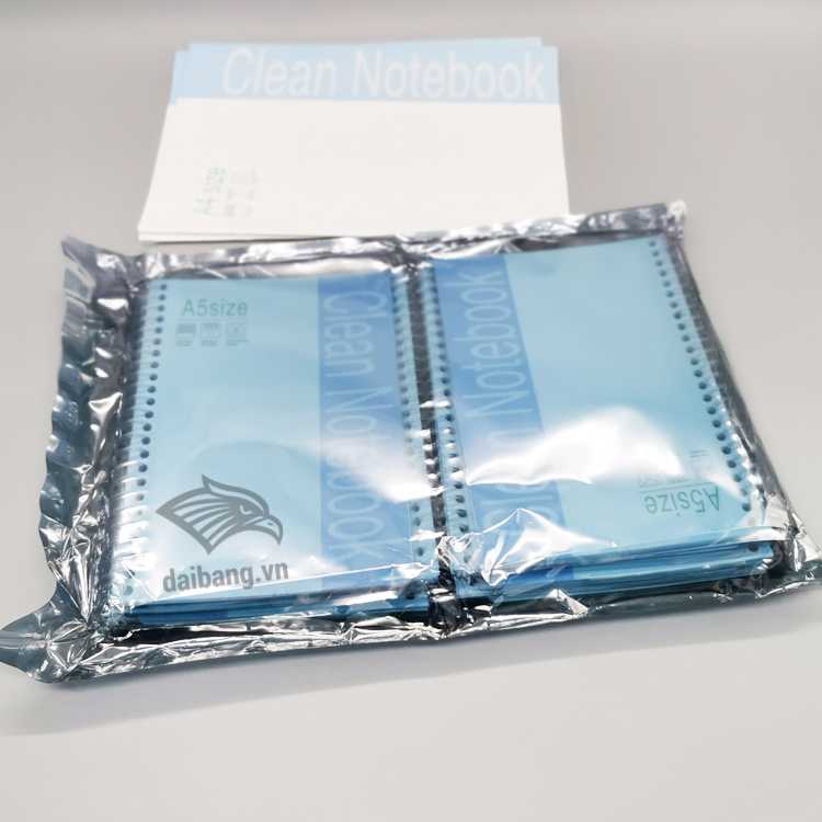Sổ lò xo phòng sạch đảm bảo chất lượng, an toàn trong từng trang giấy được đóng gói hút chân khoong cẩn thận