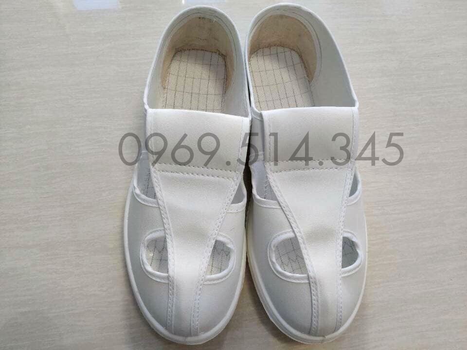 Giày phòng sạch 4 lỗ chống tĩnh điện hiệu quả