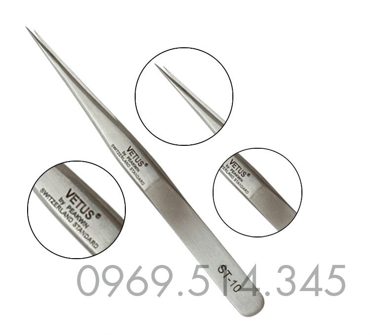 Hình ảnh các phần cấu tạo tiêu chuẩn của nhíp chống từ tính rõ ràng, sắc nét