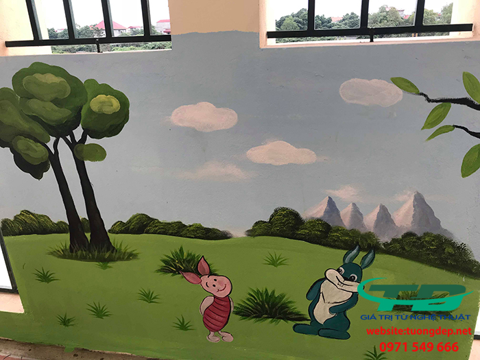 vẽ tranh tường trường mầm non Bắc Ninh