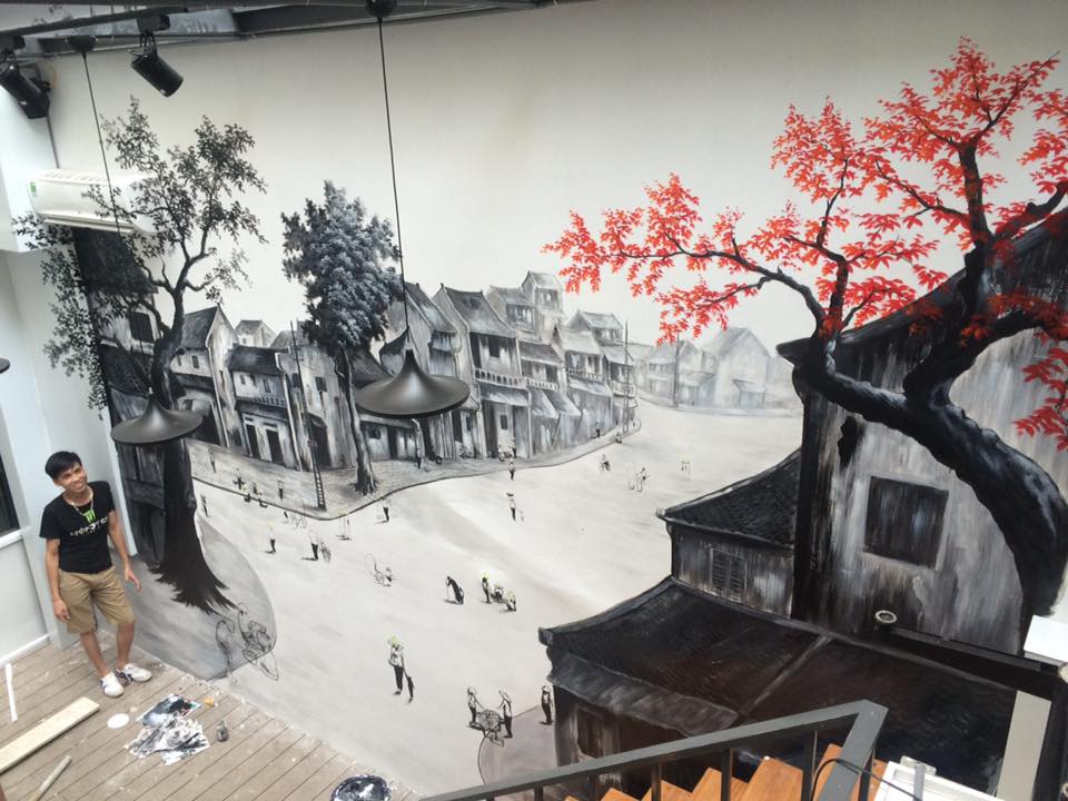 Vẽ tranh tường 3D