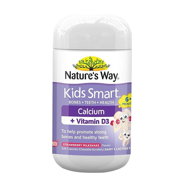 Nature's Way Kids Smart Calcium + Vitamin D3 Bursts - Hỗ trợ phát triển chiều cao