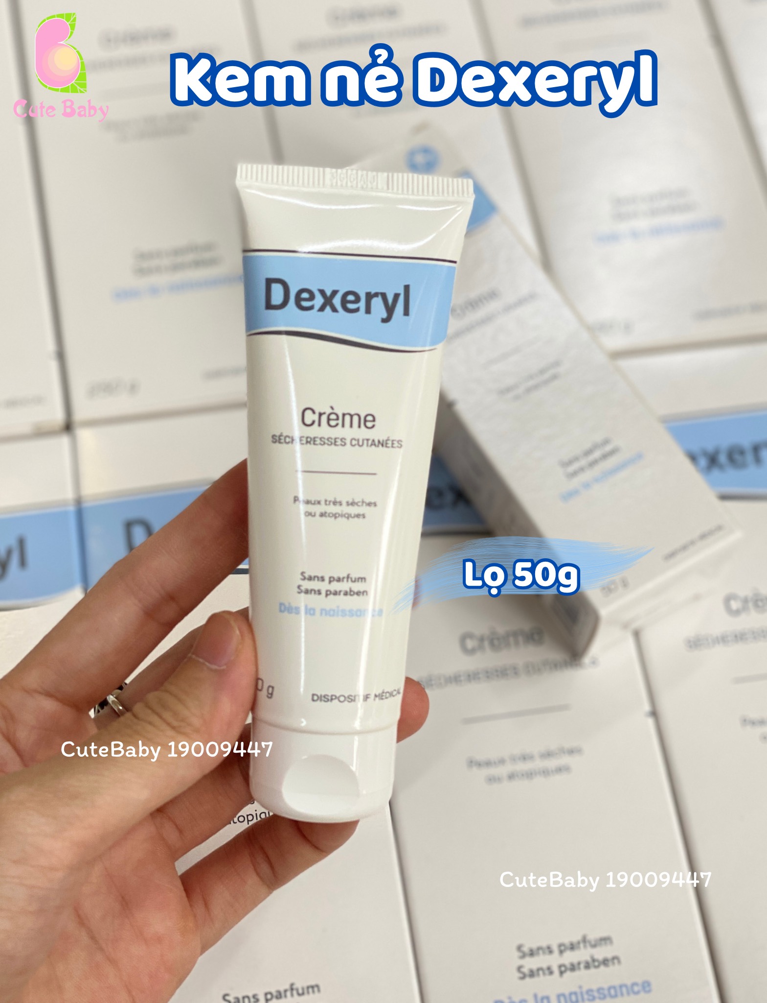 Kem nẻ, chàm Dexeryl 50g