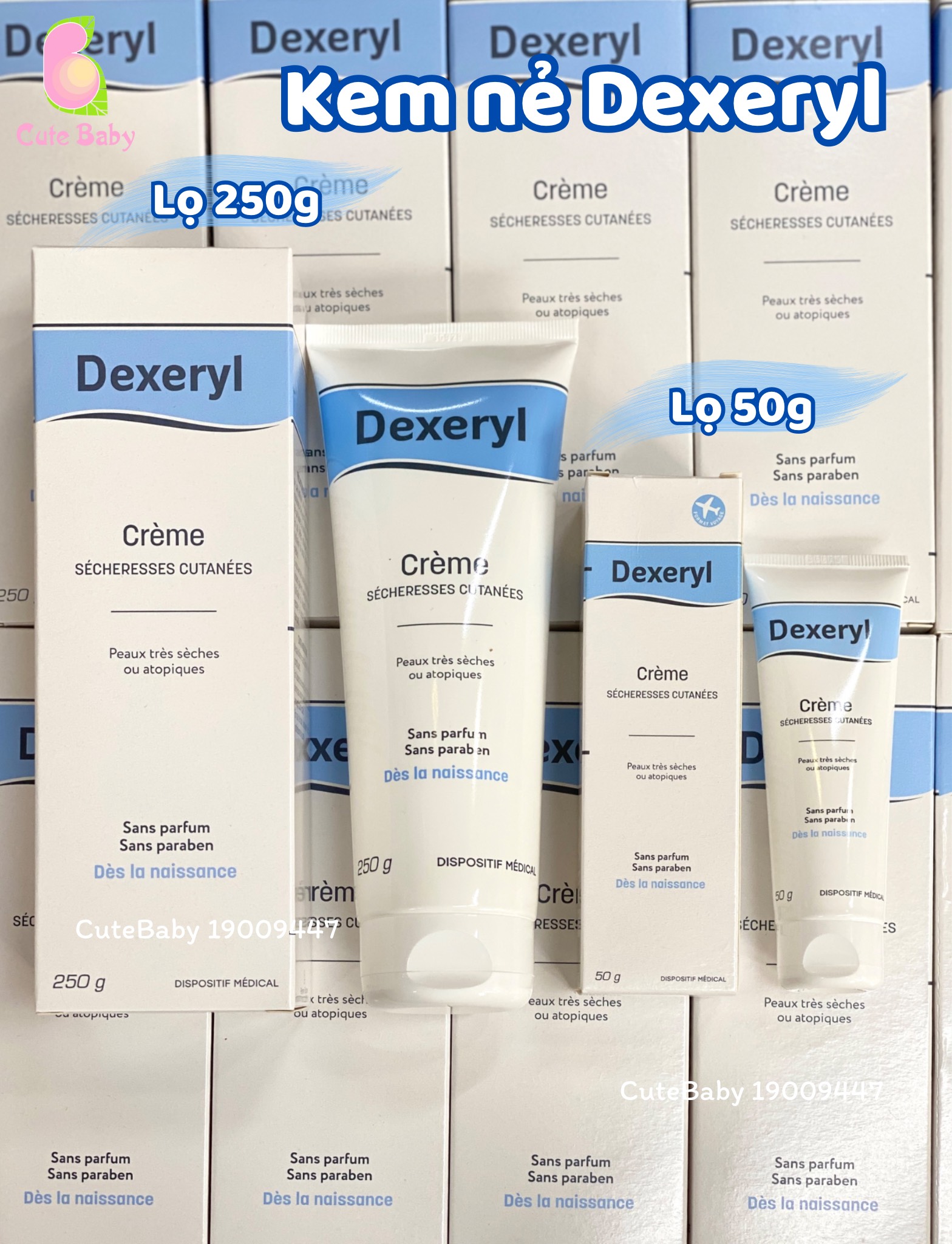 Kem nẻ, chàm Dexeryl 50g