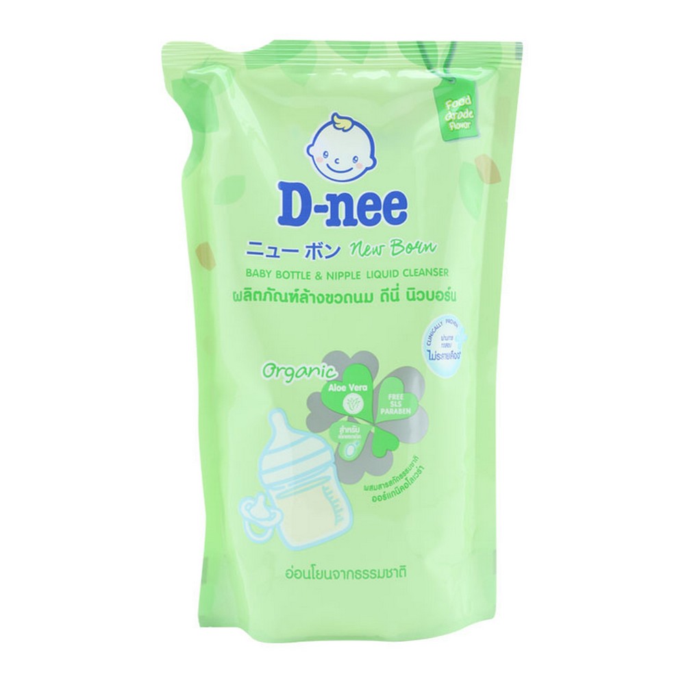 Nước rửa Bình sữa D-nee Organic túi 500ml