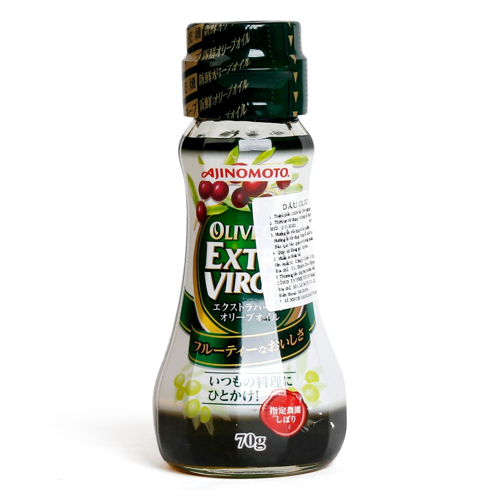 Dầu oliu extra virgin Ajinomoto, 70g