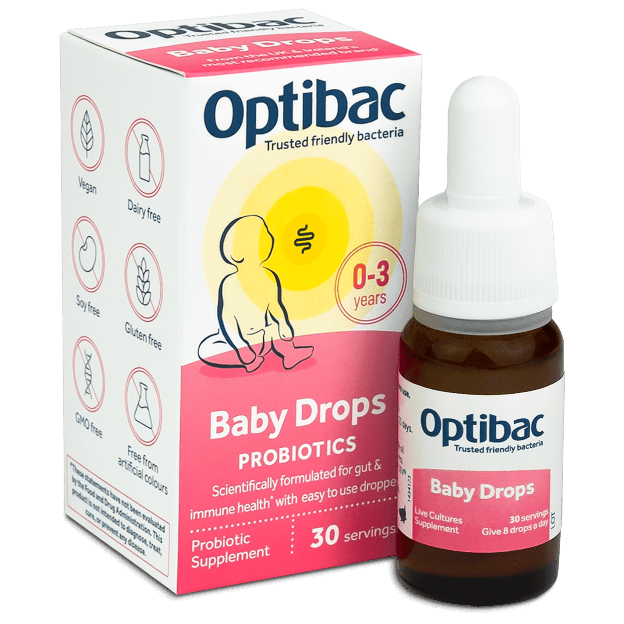 Men vi sinh Optibac Baby Drops 0-3 Years của Anh cho bé