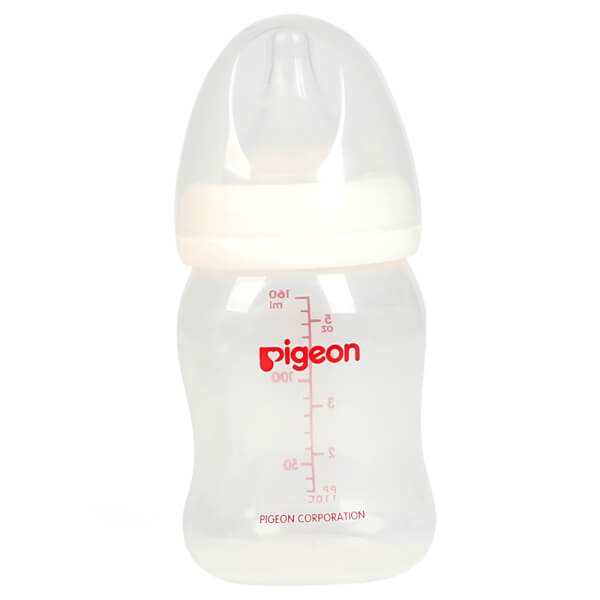 Bình sữa Pigeon nhựa PP Plus BPA Free cổ rộng 160ml /240ml