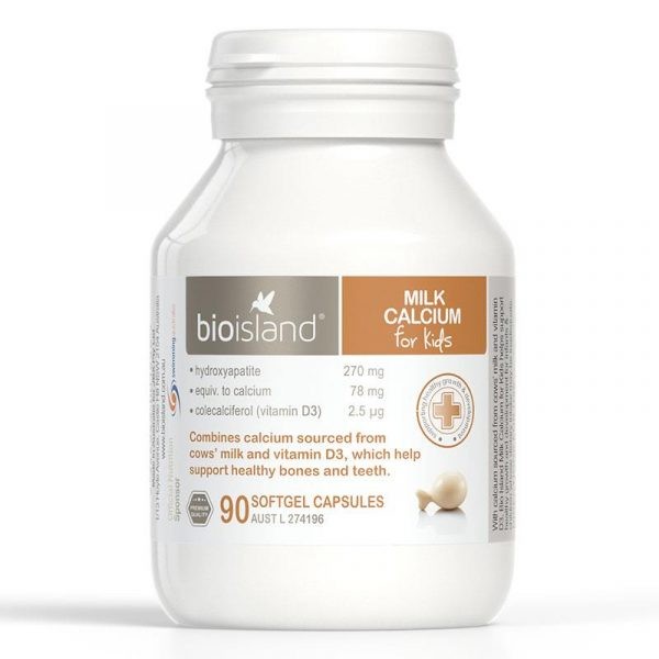 Canxi Milk Calcium Bio Island Úc - Sữa Bò Non Cho Bé, 90 viên