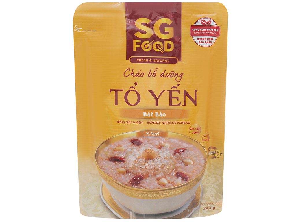 Cháo bổ dưỡng SG Food tổ yến bát bảo gói 240g