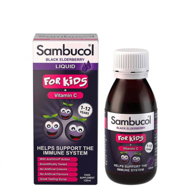 SAMBUCOL BLACK ELDERBERRY LIQUID FOR KIDS – SIRO TĂNG ĐỀ KHÁNG CHO TRẺ