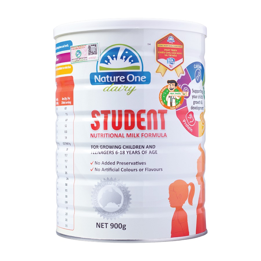 Sữa bột dinh dưỡng Nature One Student 900g