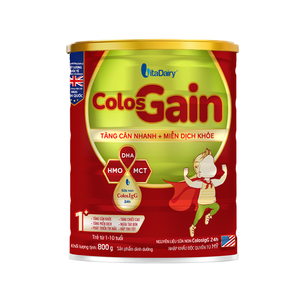 Sữa bột Colos Gain 1+ 800g