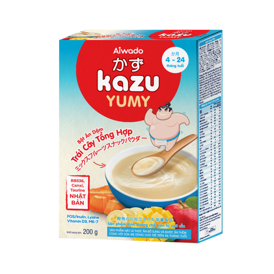 Bột ăn dặm Aiwado Kazu Yumy trái cây tổng hợp 200g