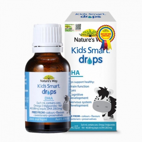 [ Tặng khăn ướt] Nature’s Way Kids Smart DROPS – DHA (20ml) tem phụ chính hãng