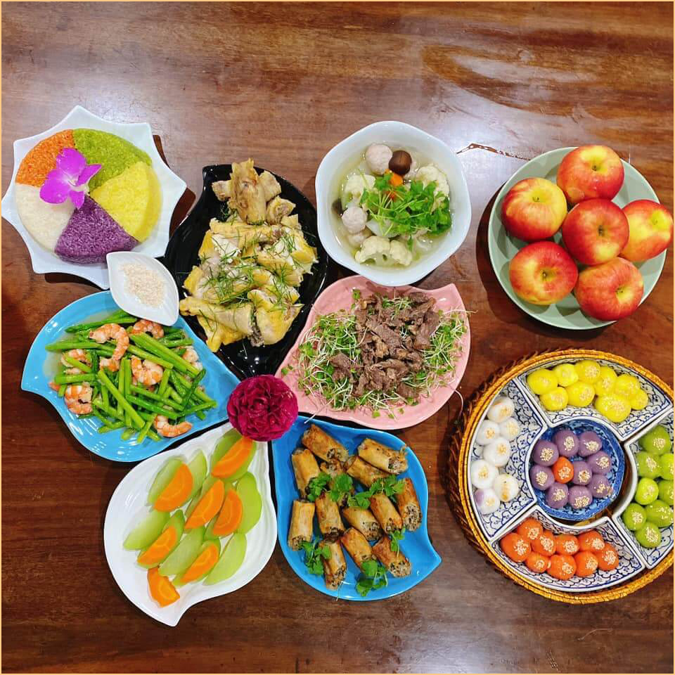 mâm cúng tết hàn thực