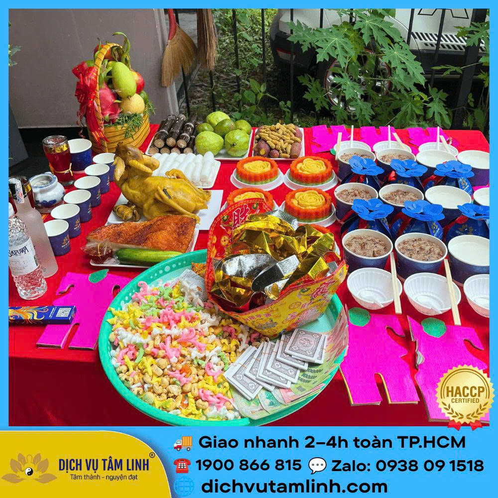 Mâm cúng cô hồn tại phường Bình Quới – Gọn lễ ven sông, sạch sau cúng, không rơi rác xuống nước