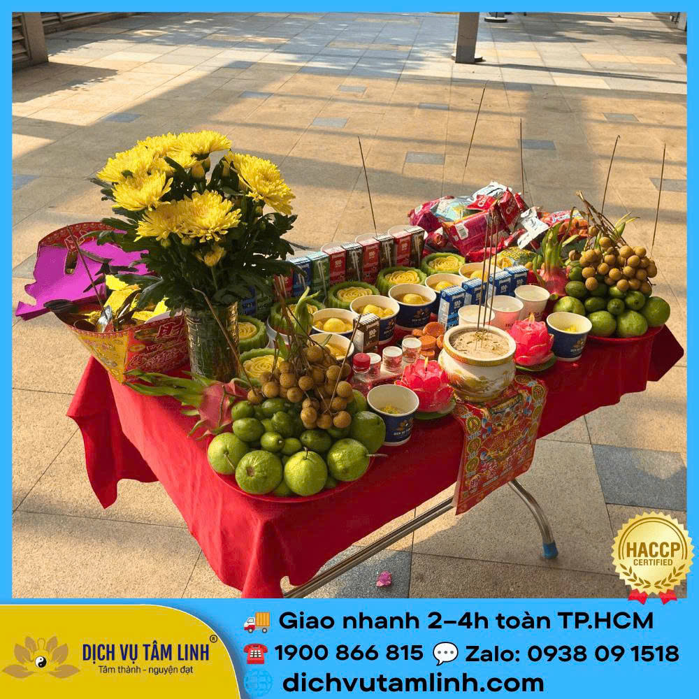 Mâm cúng cô hồn tại phường Phú Lâm: Trọn gói đúng lễ, dễ bày, không thiếu vật phẩm