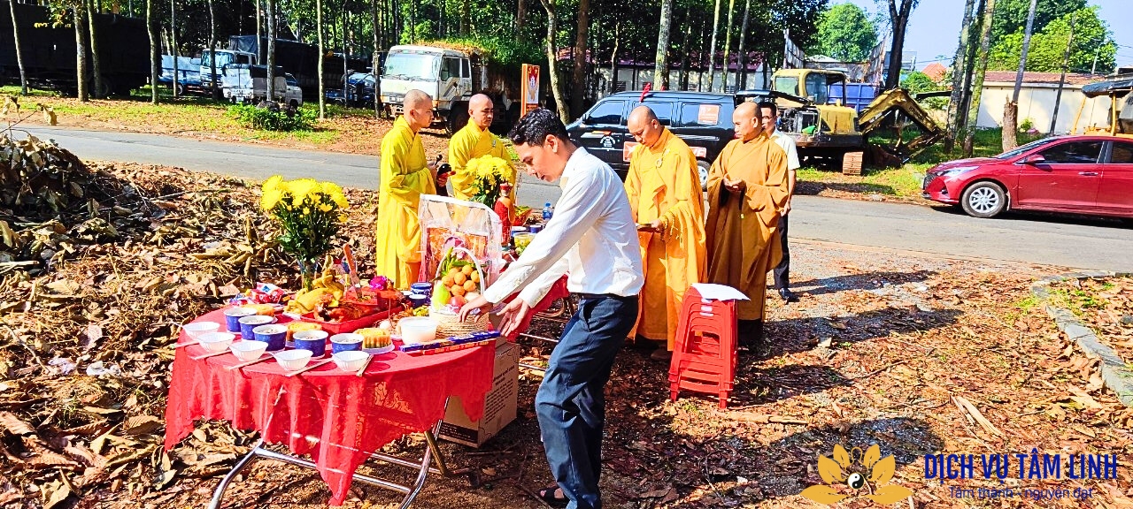 Mâm Cúng Động Thổ Khởi Công Cơ Sở Tạm Giữ Bộ Công An