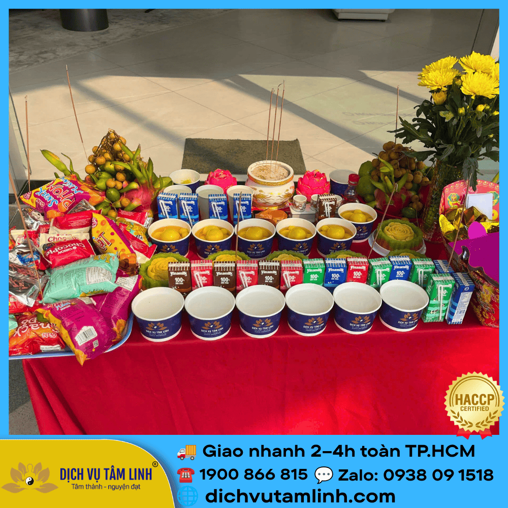 Mâm cúng cô hồn tháng 7 tại TP.HCM cho gia đình công ty cửa hàng