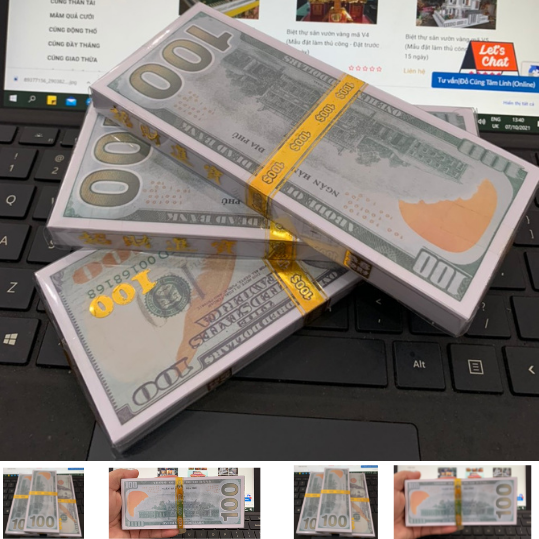 Tiền Đô Tiền Việt vàng mã mẫu đẹp sắc nét cao cấp tphcm