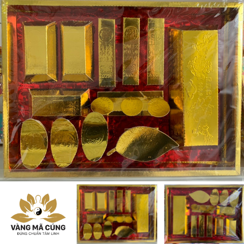 Khay vàng vạn lượng vàng mã cao cấp rực rỡ tại Quận 12