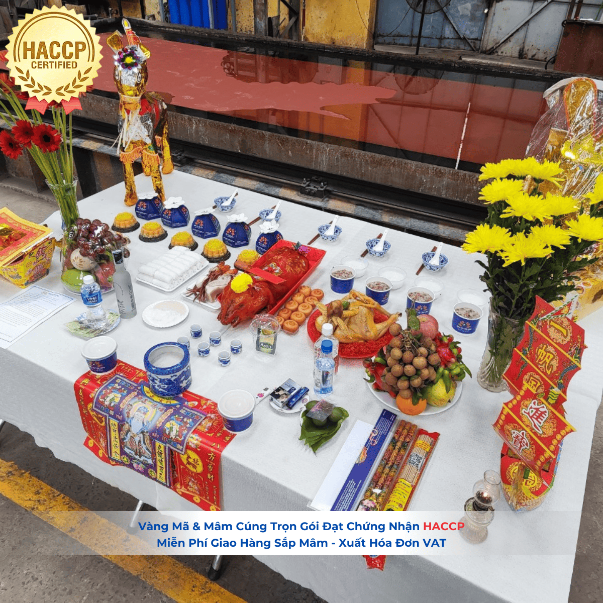 Mâm cúng động thổ đầy đủ trọn gói sang trọng tại TP.HCM