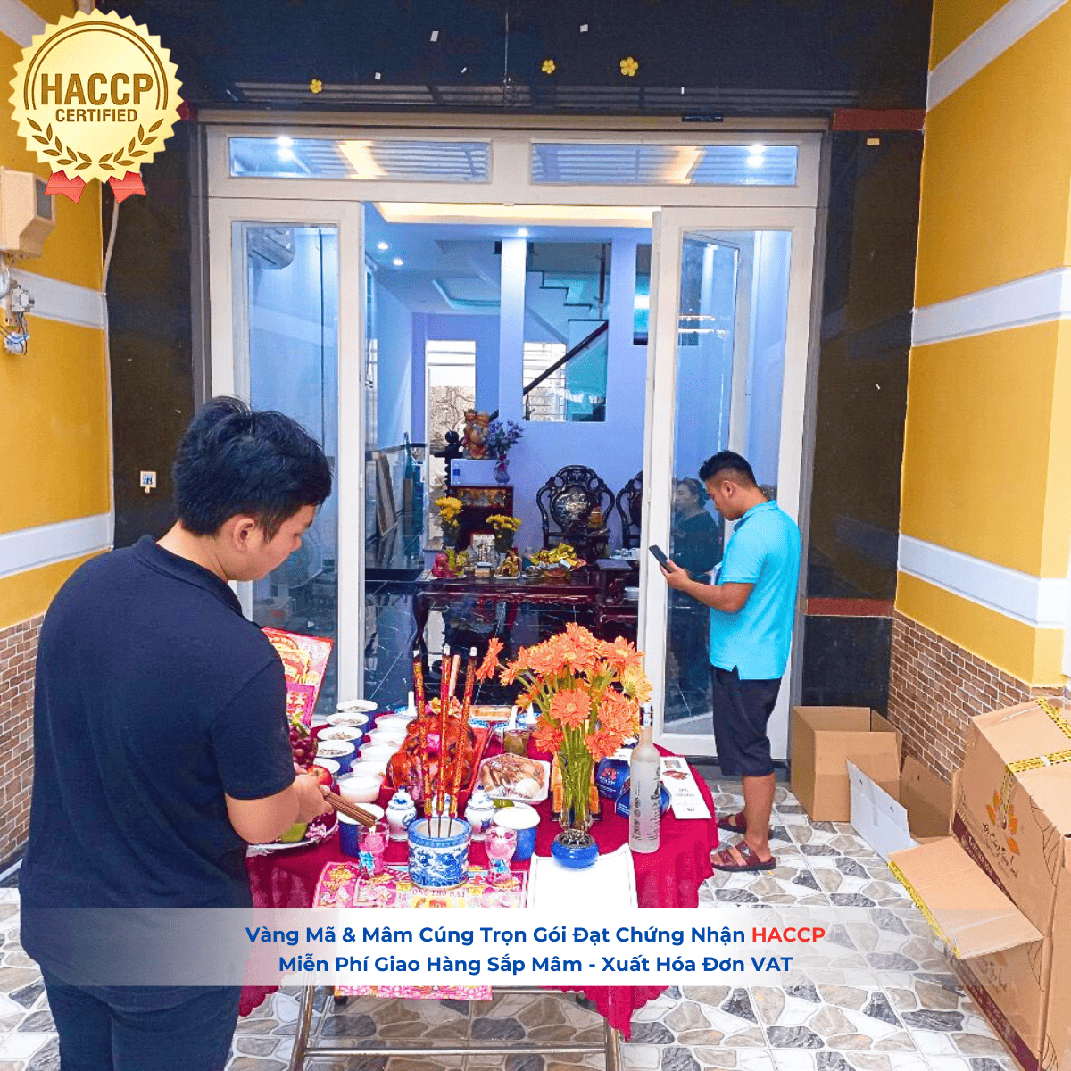 Mâm cúng nhập trạch VIP2 trọn gói cao cấp bày biện chỉn chu tại TPHCM