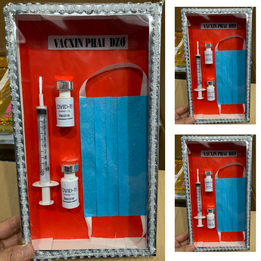 Vacxin Covid 19 vàng mã Vacxin Covid 19 vàng mã cao cấp loại 1 in nhũ sắc nét