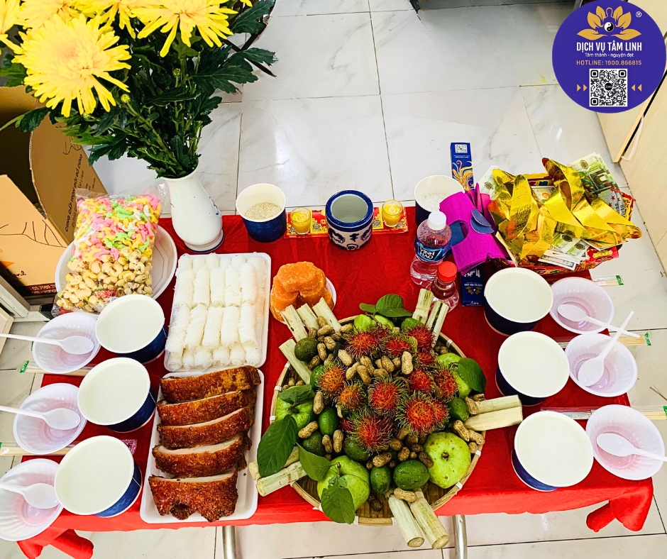 Chi tiết lễ vật mâm cúng cô hồn mặn tiết kiệm trọn gói tại TP.HCM