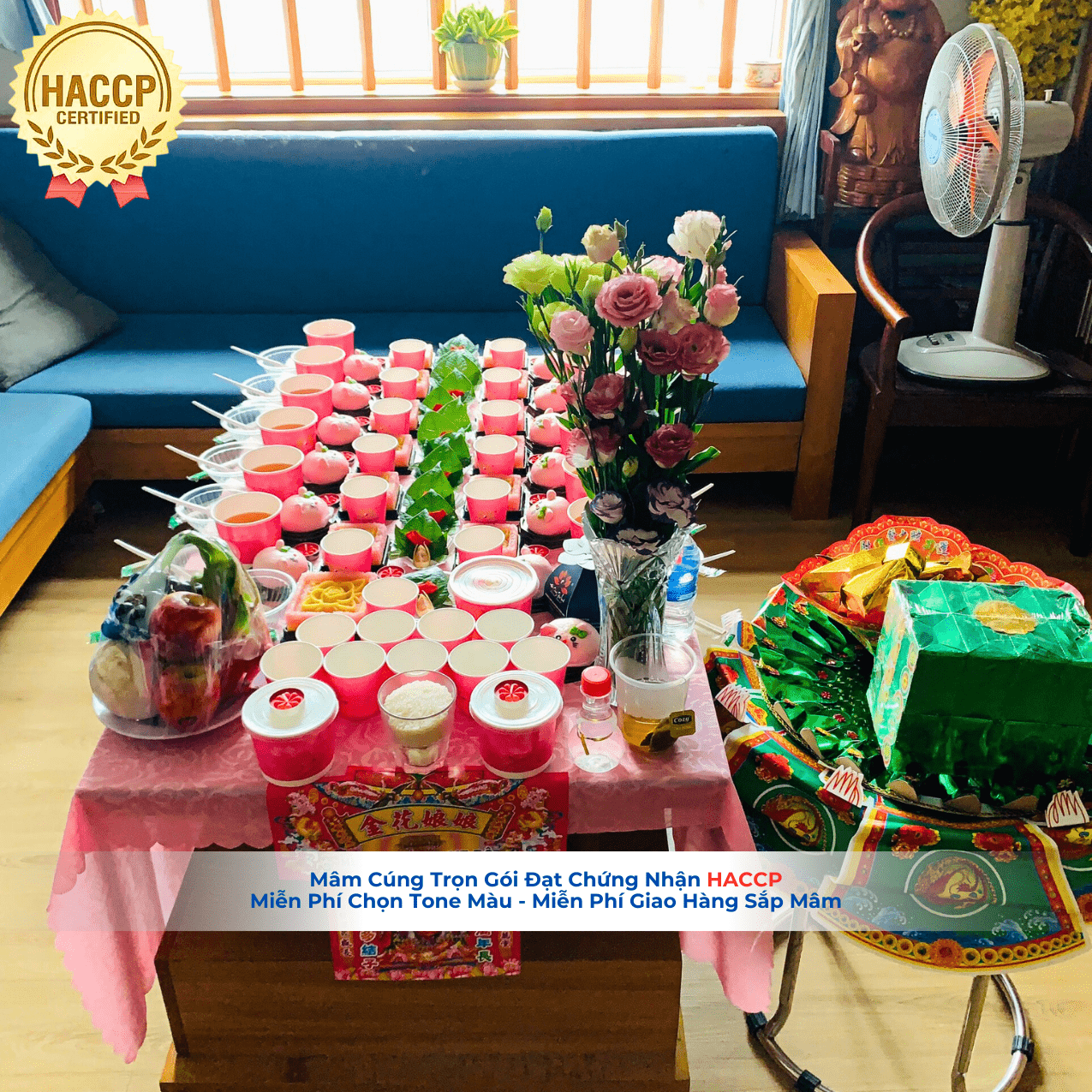 Mâm cúng đầy tháng chay trọn gói giao nhanh chuẩn lễ TP.HCM