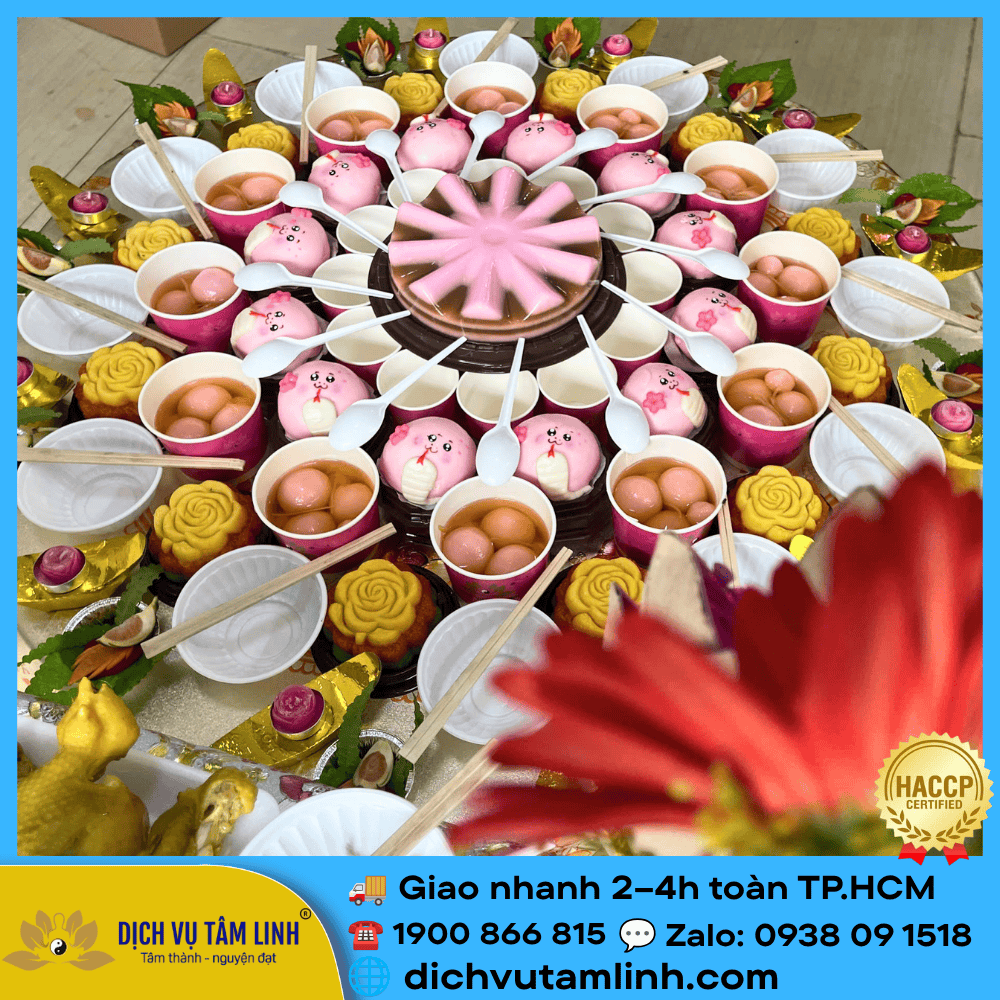 Mâm Cúng Đầy Tháng Bé Gái Trọn Gói