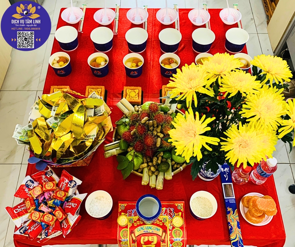 Chi tiết các món trong mâm cúng cô hồn chay tiết kiệm 999k tại TP.HCM